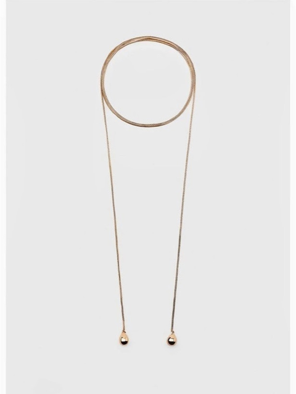 NWT Zara Long Chain Necklace Gold